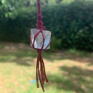 Macrame crystal necklace